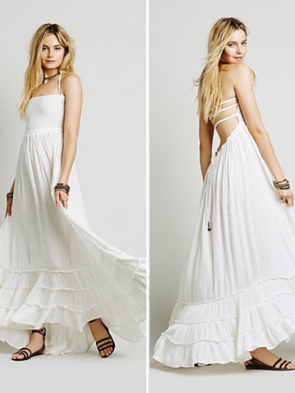 Free People Endless Summer White Extratropical Maxi Dress